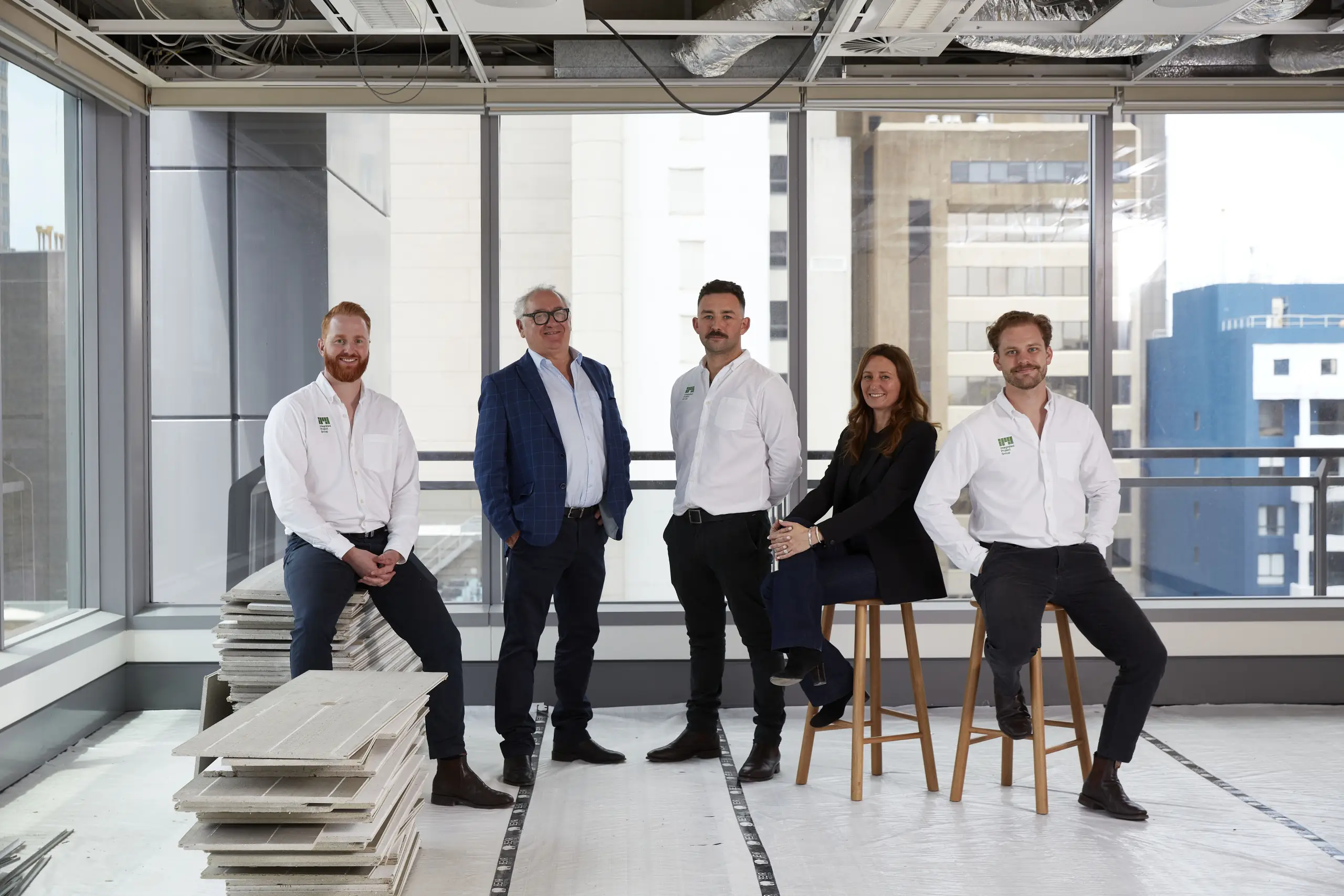 The IPG team at a construction site, Sydney